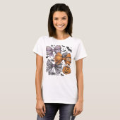 T-Shirt Bow Mignonne Halloween - Bow Starry Violet (Devant entier)