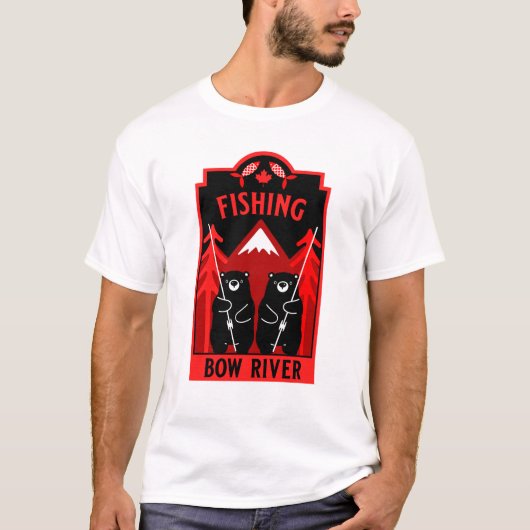T-shirt Bow River Fishing Canada (Devant)