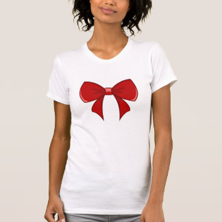 T-Shirt Bow Rouge Pour Filles