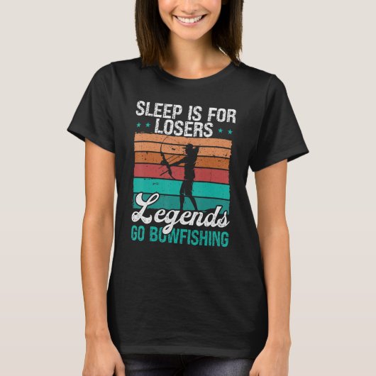 T-shirt Bowfisher Sleep is for Losers Airboat Fisherman Bo (Devant)
