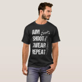 T-shirt Bowfishing Airboat Aim Shoot Swear Repeat Bowfishe (Devant entier)
