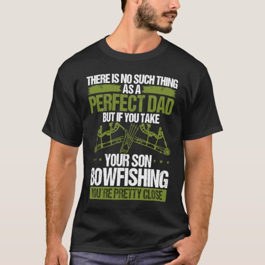 T-shirt Bowfishing Dad Fisherman Fathers Day Bowfisher Pap (Devant)