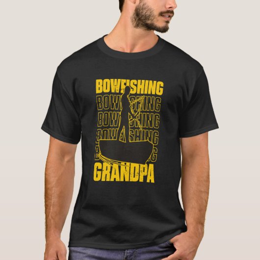 T-shirt Bowfishing Grandpa Bow Fishing Grandfather  2 (Devant)
