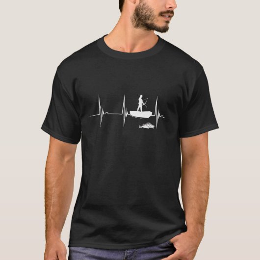 T-shirt BowFishing Hearbeat EKG Pulse Bowfisher Fish Bowf (Devant)