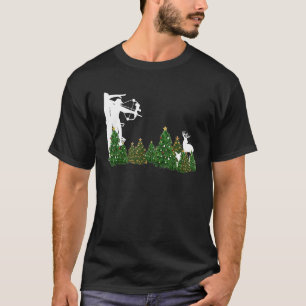 T-shirt Bowhunters Vilain Tir à l'arc de Noël Cerfs Chasse