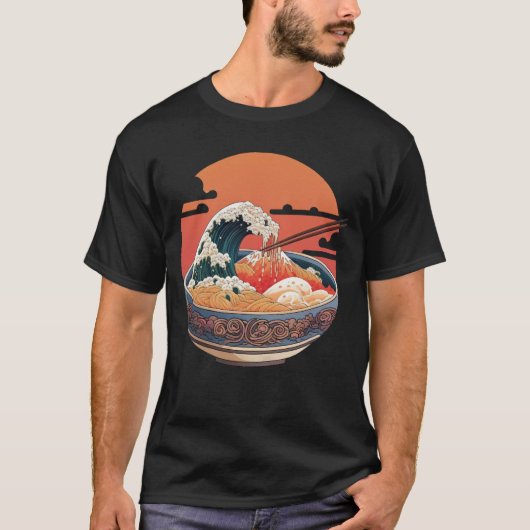 T-shirt Bowl de style art Ukiyo-e (Devant)