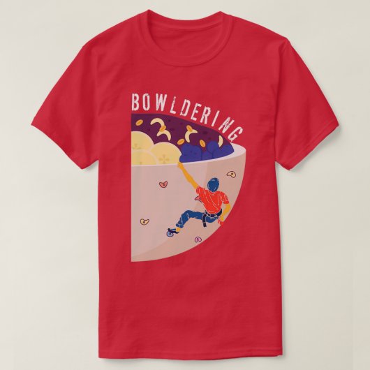 T-shirt Bowldering Acai Bowl Funny Boulder Pun Pour Freecl (Design devant)
