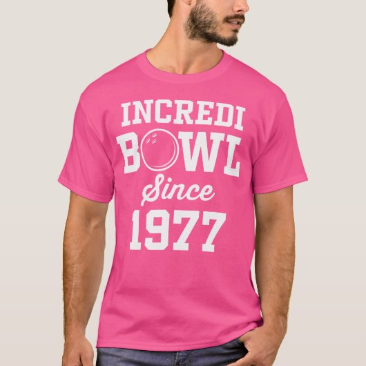 T-shirt Bowler Bowling 47 Ans 1977 47E Anniversaire (Devant)