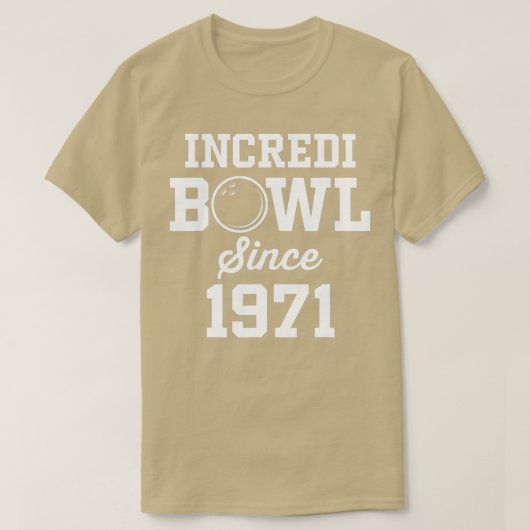T-shirt Bowler Bowling 51 ans 1971 51e anniversaire (Design devant)