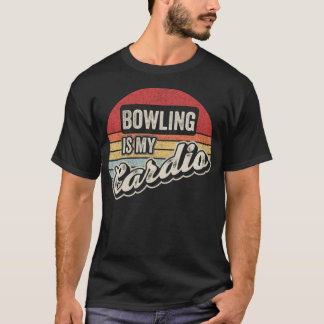 T-shirt Bowler Est Mon Cardio Vintage Retro Funny Bowler B