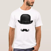 T-shirt Bowler et Mustache (Devant)