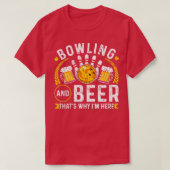 T-shirt Bowler Funny Beer Bowling (Design devant)