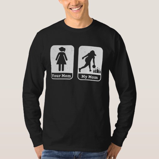 T-shirt Bowler Mom Daughter Bowling Mama Coach League Team (Devant)