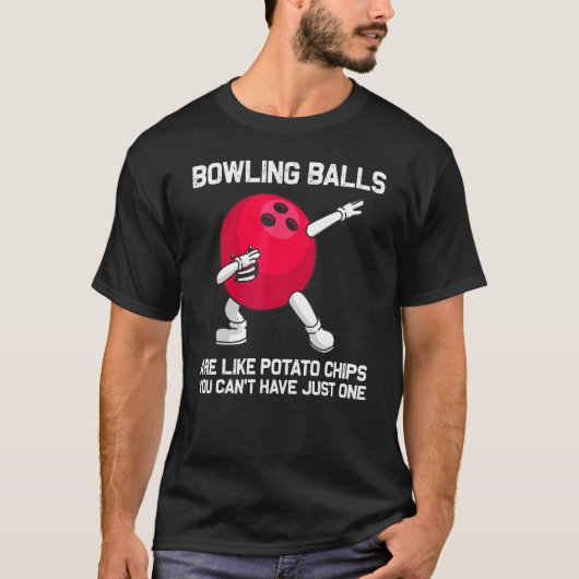 T-shirt Bowler Pour Hommes Femmes Bowler Jouer Sport (Devant)