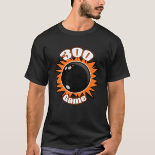 T-shirt Bowling 300 Game & 800 Series, avec la date,