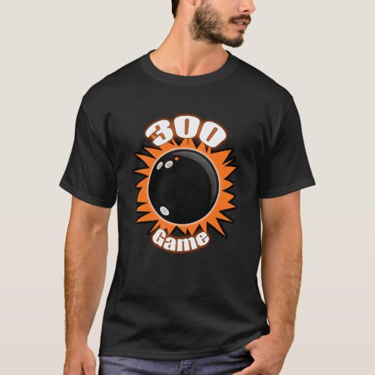 T-shirt Bowling 300 Game & 800 Series, avec la date, (Devant)