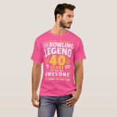 T-shirt Bowling 40E Anniversaire Bowling 40 Ans Bowler (Devant entier)