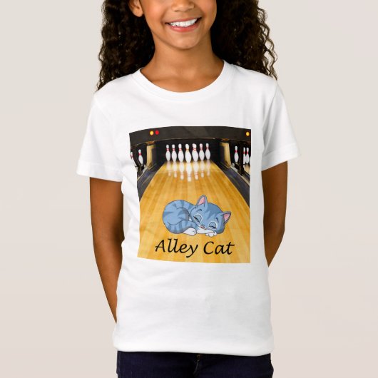 T-Shirt Bowling Alley Pastime Bowl avec Alley Cat (Devant)