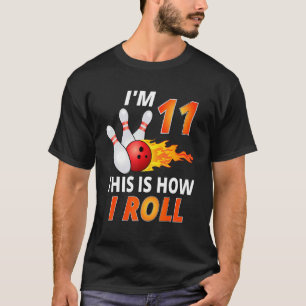 T-shirt Bowling Anniversaire 11 ans Boy Bowler Girl Kids