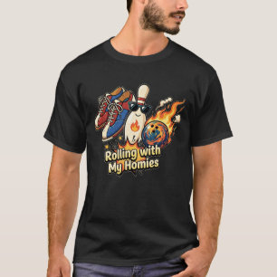 T-shirt Bowling Avec Mes Quilles De Balle Chaussures Ligue