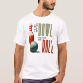 T-shirt Bowling avec pinceau et ballon de bowling (Devant)