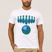 T-shirt Bowling Ball et Pins Sports amusants (Devant)