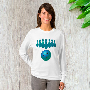 T-shirt Bowling Ball et Pins Sports amusants