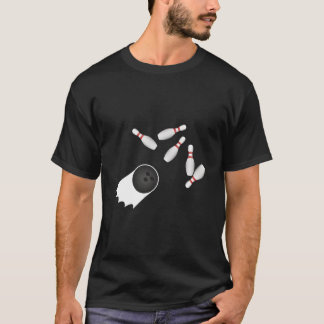 T-shirt Bowling Ball Hitting Bowling Strike Bowler Humor