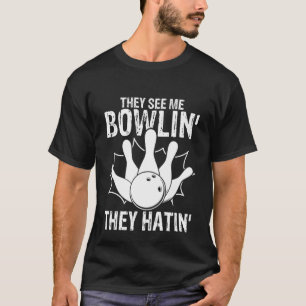 T-shirt Bowling Ball Pin Bowler Strike Bowling Fanatic Bow