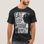 T-shirt Bowling Ball Pin Bowler Strike Bowling Fanatic Bow (Devant)