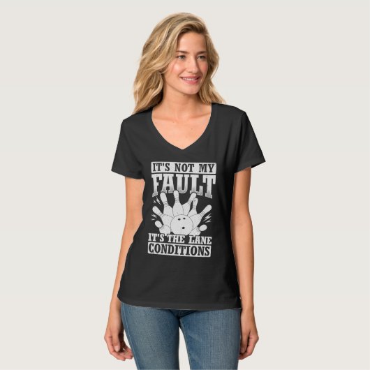 T-shirt Bowling Ball Pin Bowler Strike Bowling Fanatic Bow (Devant entier)