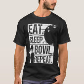 T-shirt Bowling Ball Pin Bowler Strike Bowling Fanatic Bow (Devant)