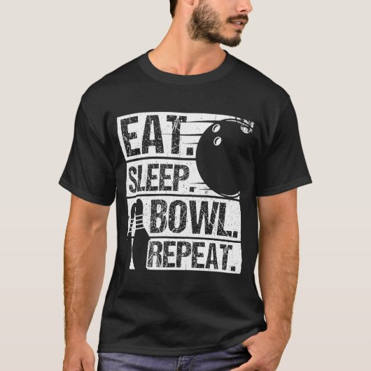 T-shirt Bowling Ball Pin Bowler Strike Bowling Fanatic Bow (Devant)