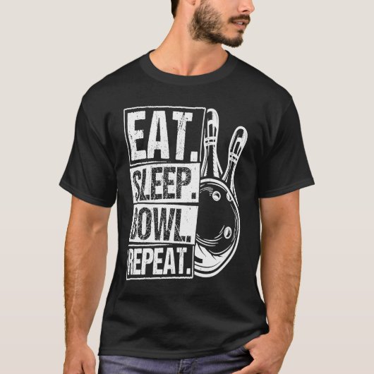 T-shirt Bowling Ball Pin Bowler Strike Bowling Fanatic Bow (Devant)