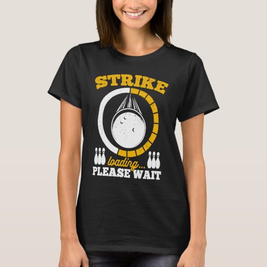 T-shirt Bowling Ball Pin Bowler Strike Team Bowling Alley  (Devant)
