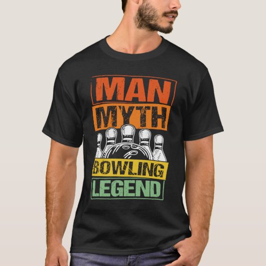 T-shirt Bowling Ball Pin Bowler Strike Team Bowling Alley  (Devant)
