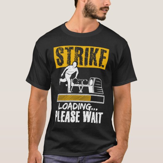 T-shirt Bowling Ball Pin Bowler Strike Team Bowling Alley (Devant)