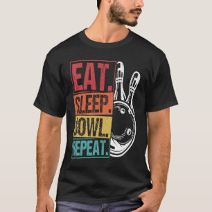 T-shirt Bowling Ball Pin Bowler Strike Team Bowling Alley