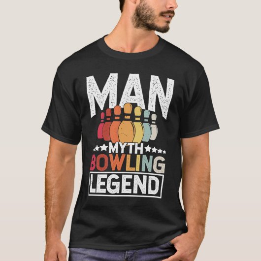 T-shirt Bowling Ball Pin Bowler Strike Team Bowling Alley (Devant)