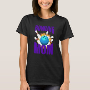 T-shirt Bowling Ball & Pin Flower Femmes Amour Bowling Gam