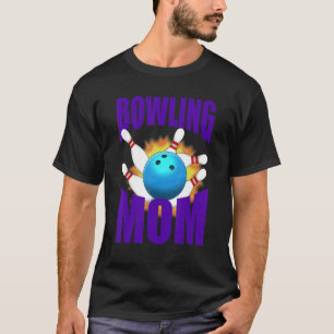 T-shirt Bowling Ball & Pin Flower Femmes Amour Bowling Gam