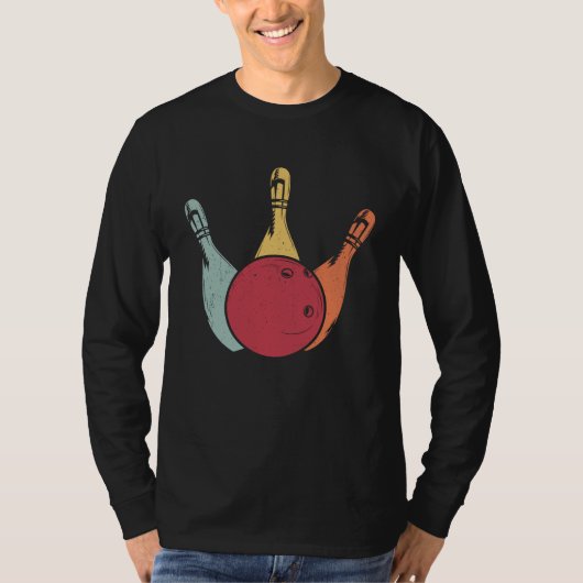 T-shirt Bowling Ball Pins Bowler Strike Bowling Legend Bow (Devant)