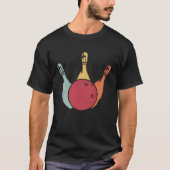 T-shirt Bowling Ball Pins Bowler Strike Bowling Legend Bow (Devant)
