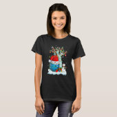 T-shirt Bowling Ball Xmas Lighting Santa Hat Bowling Ball (Devant entier)
