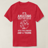T-shirt Bowling Bowler 2 doigts et 1 pouce Classic TShir (Design devant)