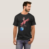 T-shirt Bowling Bowling Bowling Bowler Bowler Flamant rose (Devant entier)