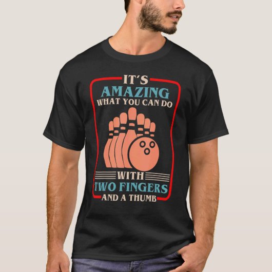 T-shirt Bowling Bowling Bowling Pins Spare Strike (Devant)
