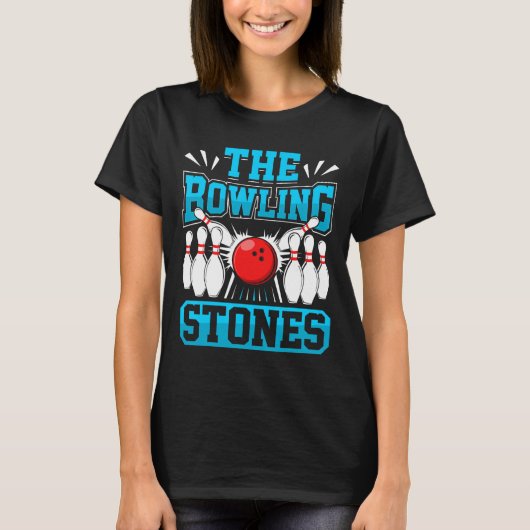 T-shirt Bowling Bowling Stones Funny Bowlers Bowling L (Devant)