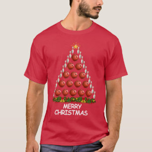 T-shirt Bowling Christmasree Joyeux garçon de Noël