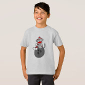 T-shirt Bowling de singe de chaussette (Devant entier)
